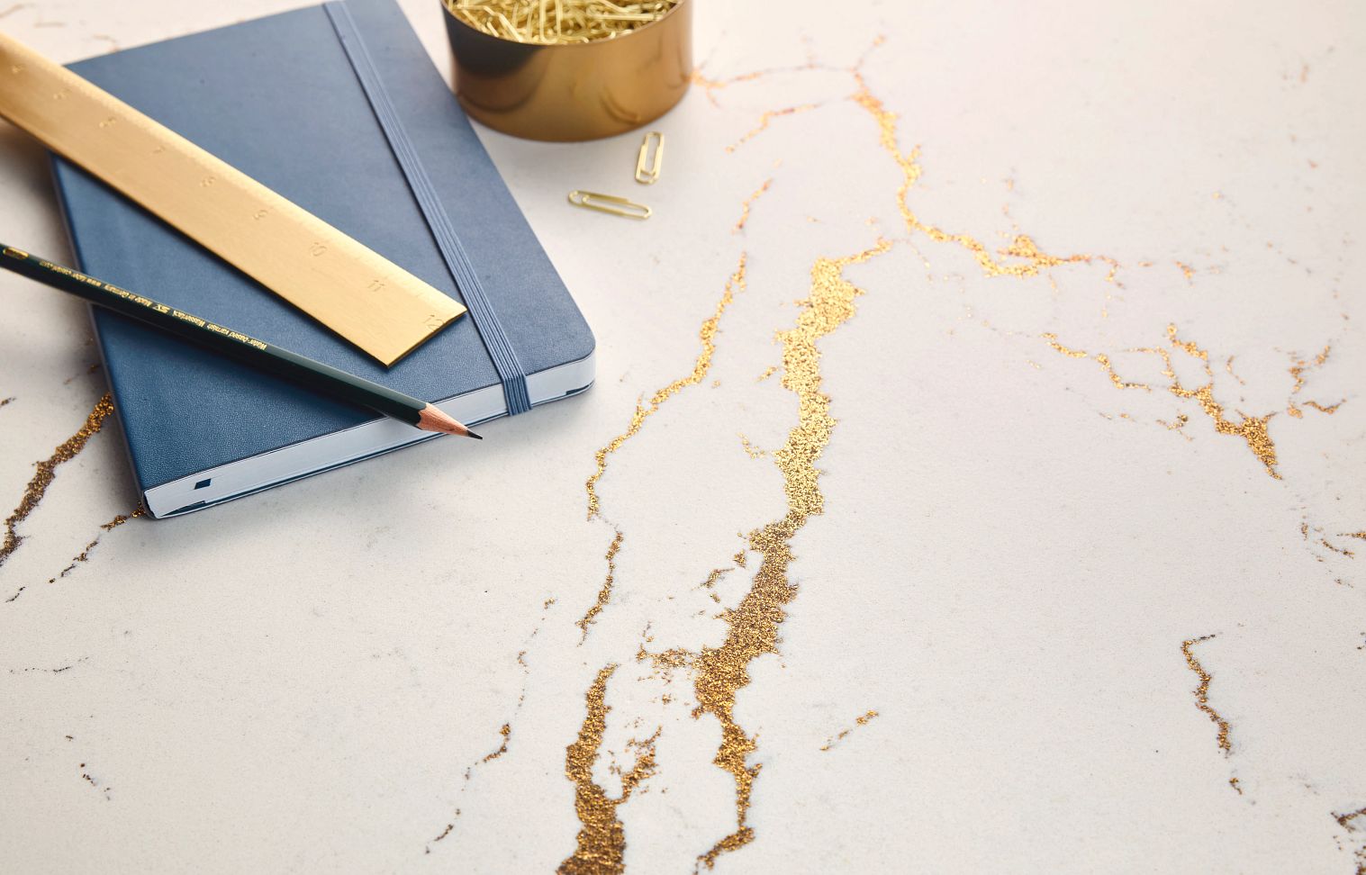 Berkshire Brass Satin Ridge Cambria-Quartz Slab Hawaii Stone Imports