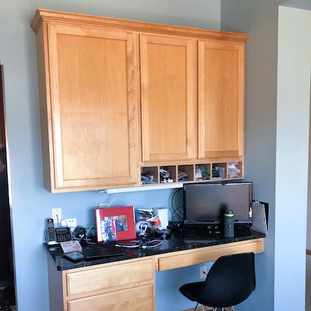 A before image of a kitchen workspace.