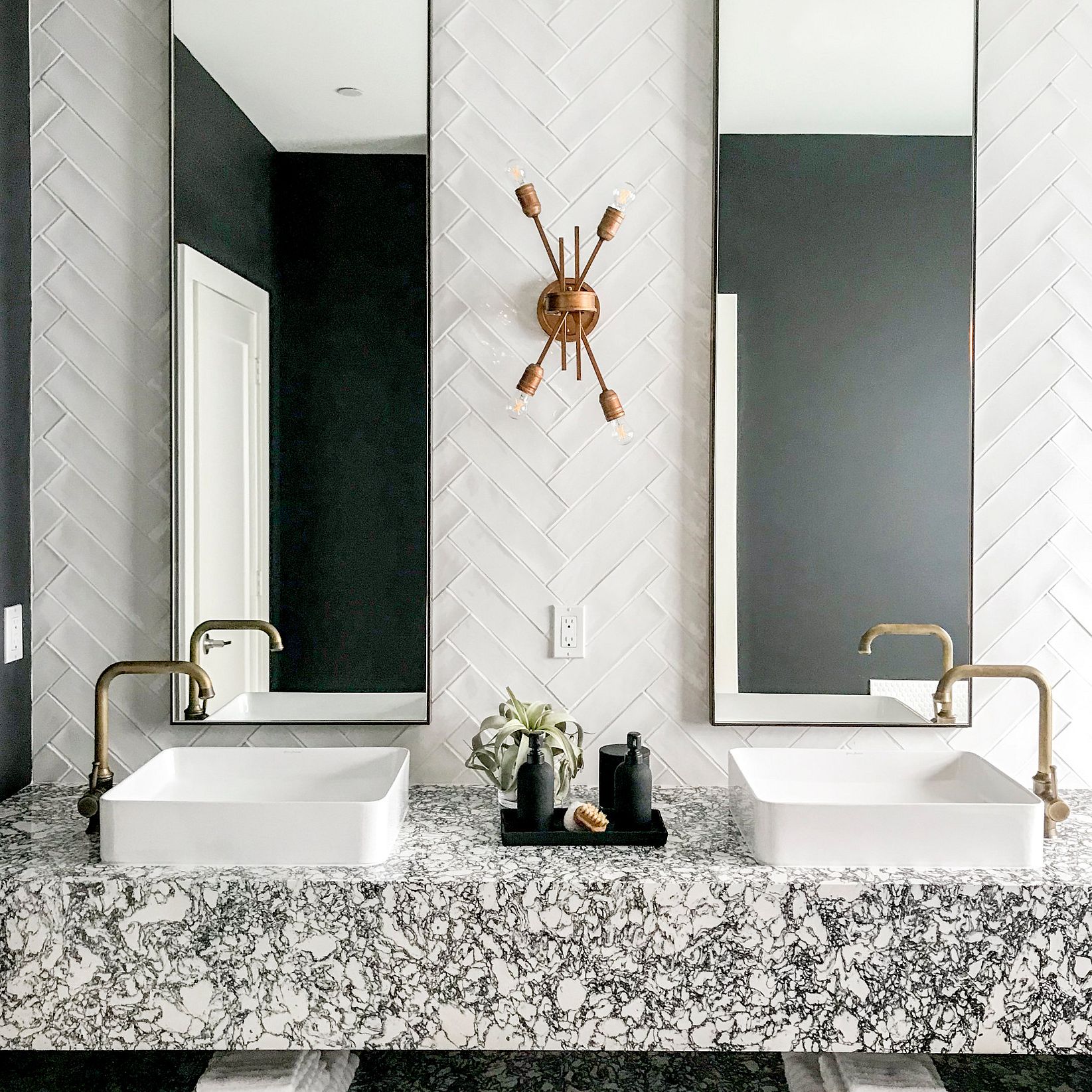 12 Beautiful Ideas for Quartz Bathroom Vanity Tops with Cambria - Refine & Define by Cambria
