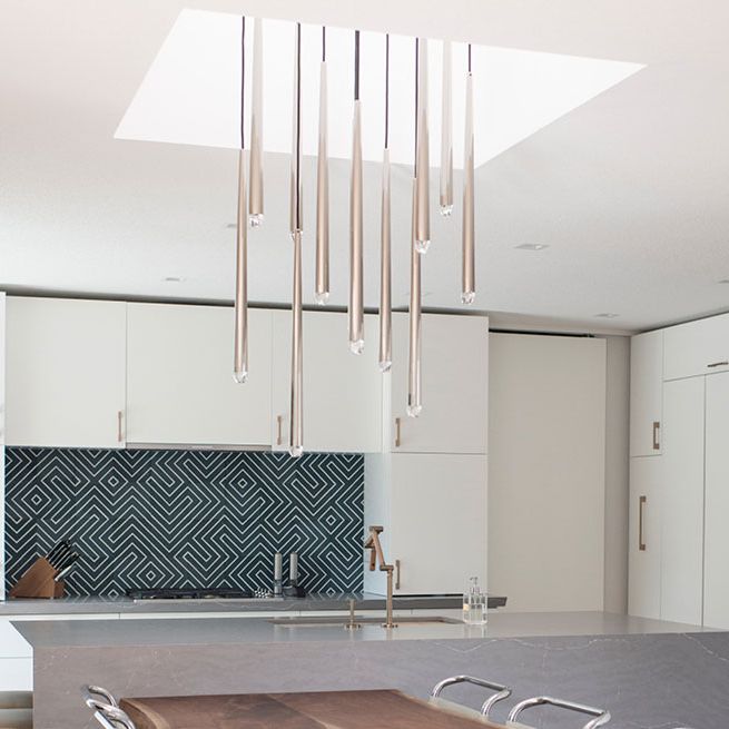 Matt Muenster's Midcentury Modern kitchen with Cambria Matte Clareanne concrete alternative