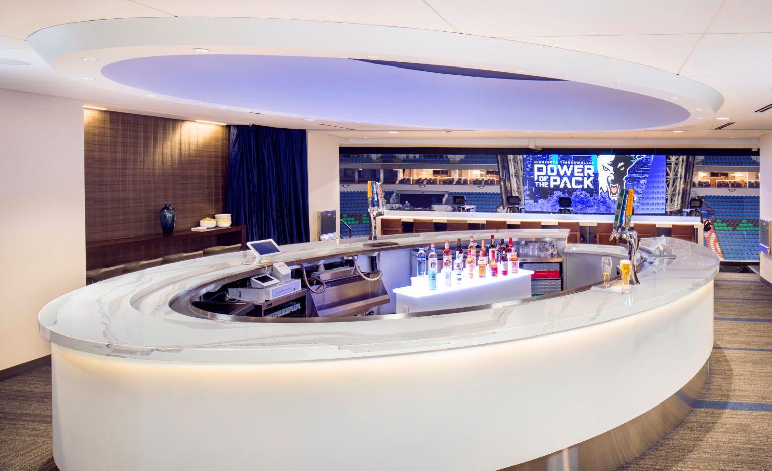 Sleek, elliptical Brittanicca sports bar.