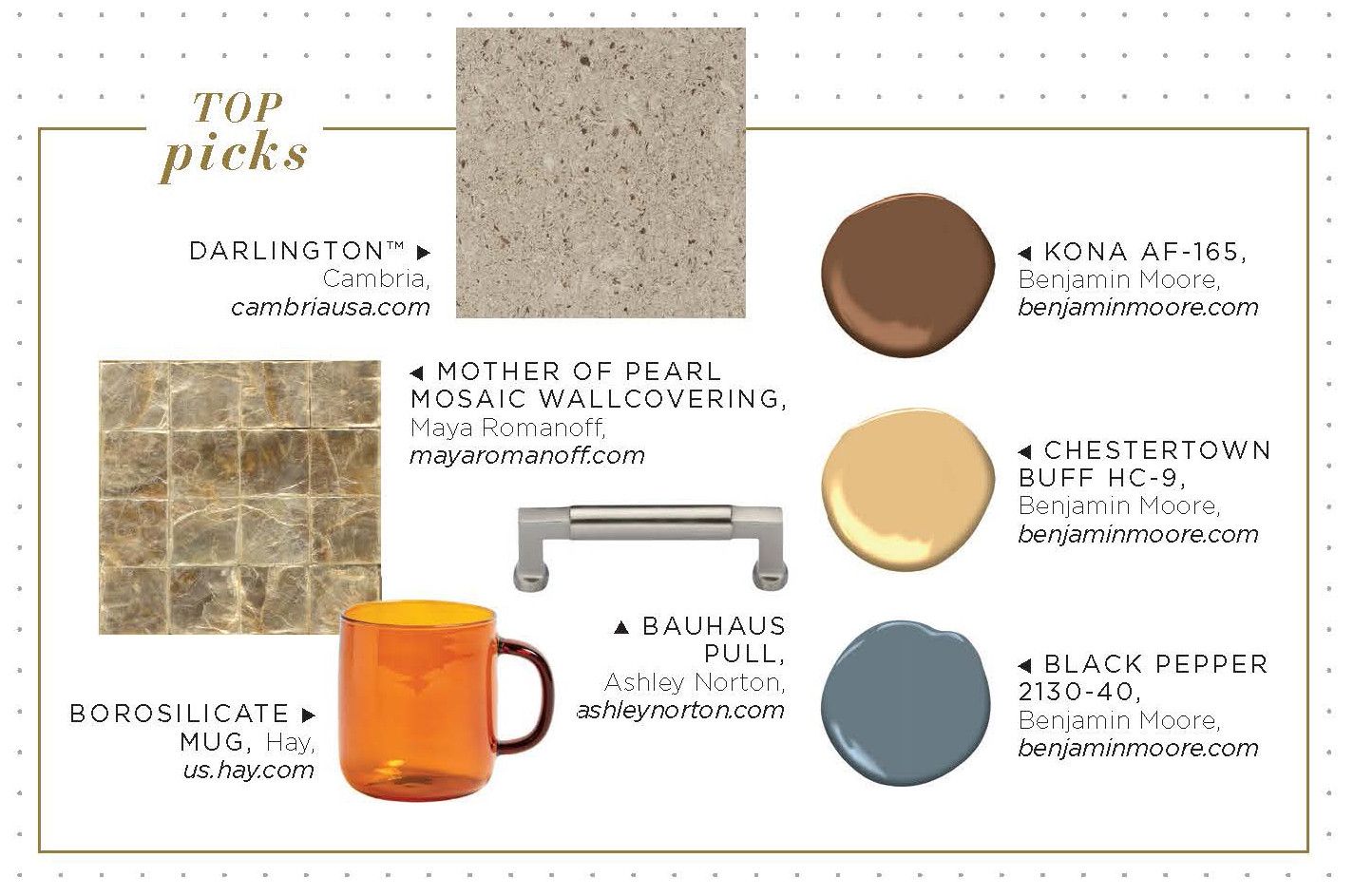 Mid Century Modern mood board with Cambria Darlington.