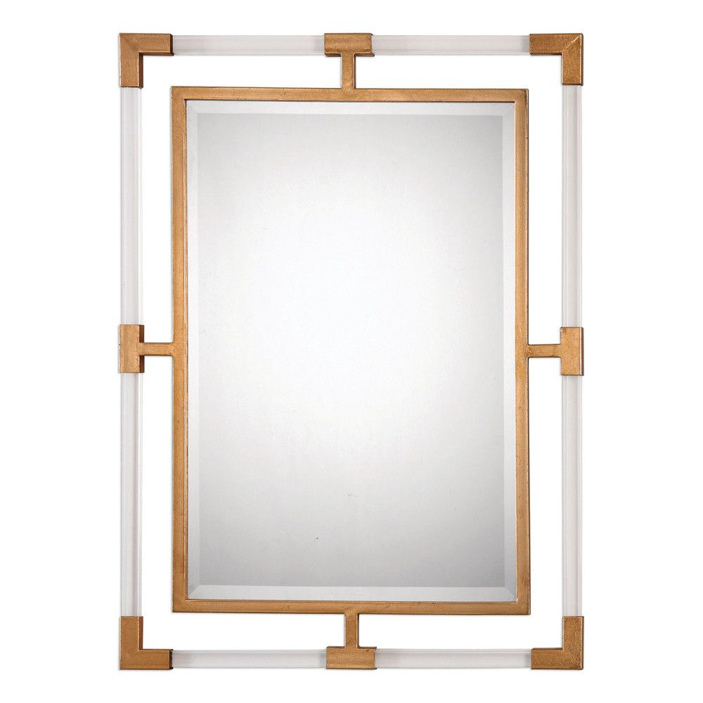 Welcome Home Structure mirror in gold by Lulu and Georgia