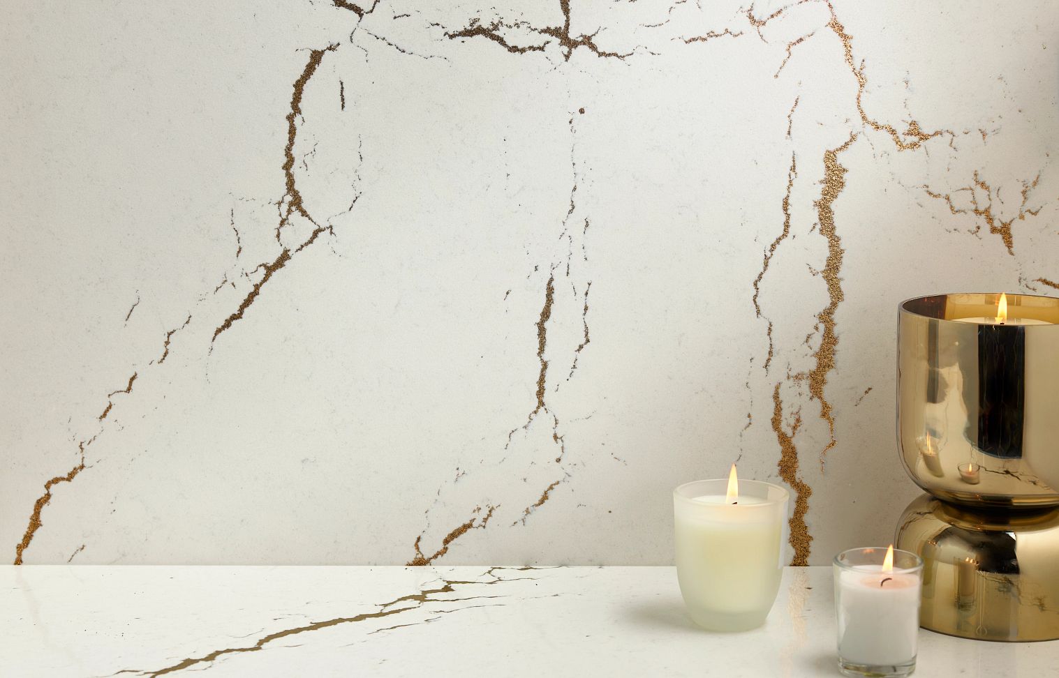 Berkshire Brass Satin Ridge Cambria-Quartz Slab Hawaii Stone Imports