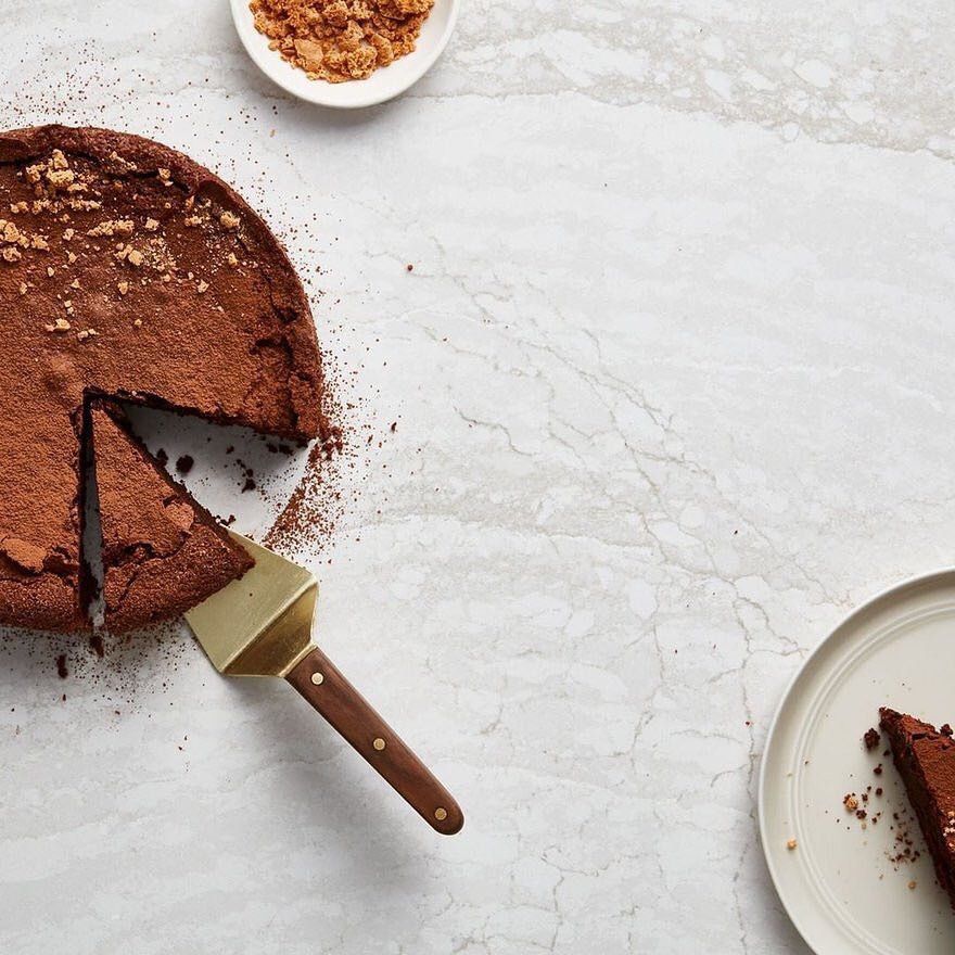 Durable and nonabsorbent, Cambria Ironsbridge makes the perfect food-safe marble alternative.