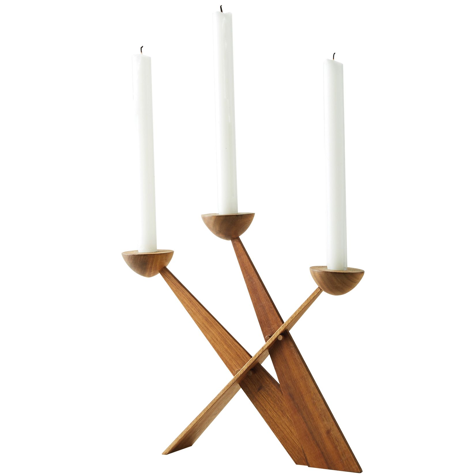 Modern Pantry Caravel candelabra in oak by Anthropologie