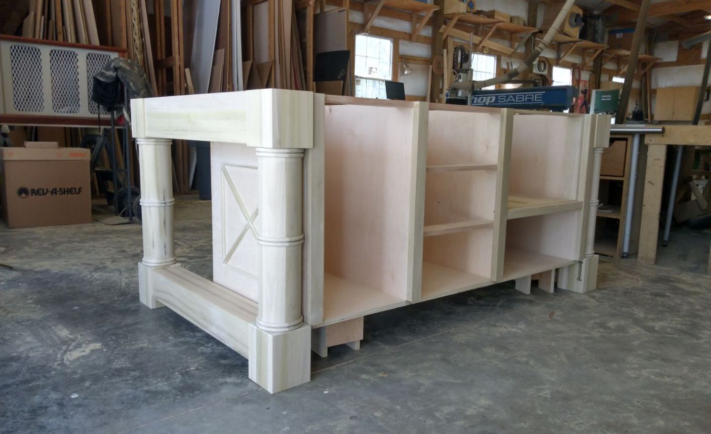 Custom kitchen island.