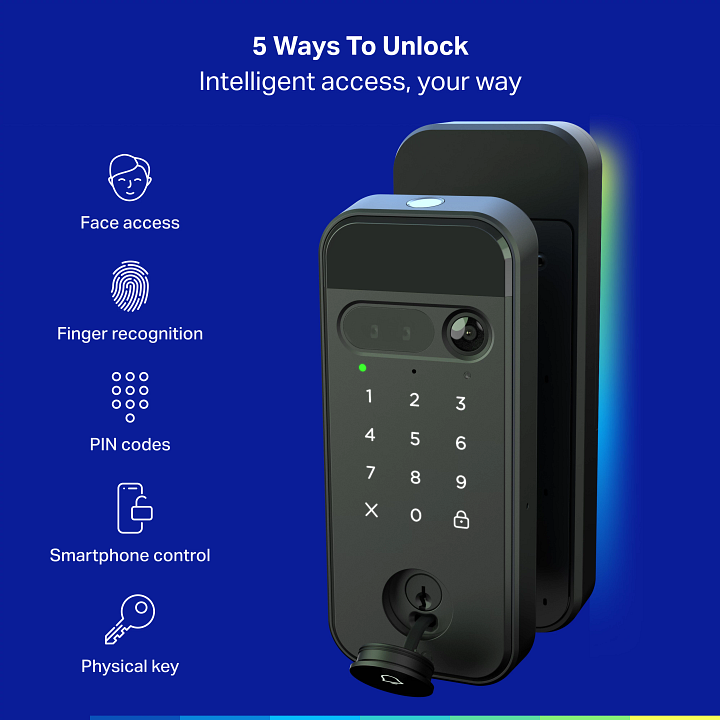 Smart Lock with Video, Battery, & Chime | myQ SecureView Smart Lock Bundle  | myQ