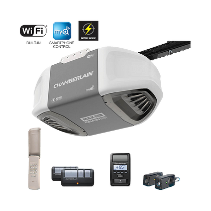 c870 chain drive max wi fi battery backup garage door opener with wireless keypad chamberlain used roll up doors