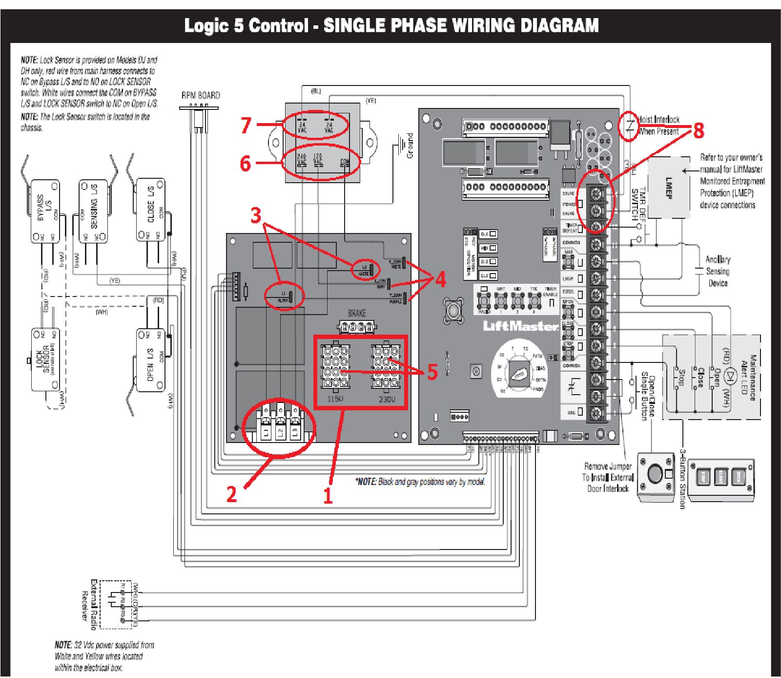 How to test a single phase Logic 5.0 commercial door operator when it