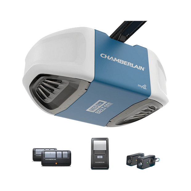 Belt Drive Garage Door Openers Chamberlain B503 Ultra Quiet Strong Belt Drive Garage Door Opener With Med Power In Box