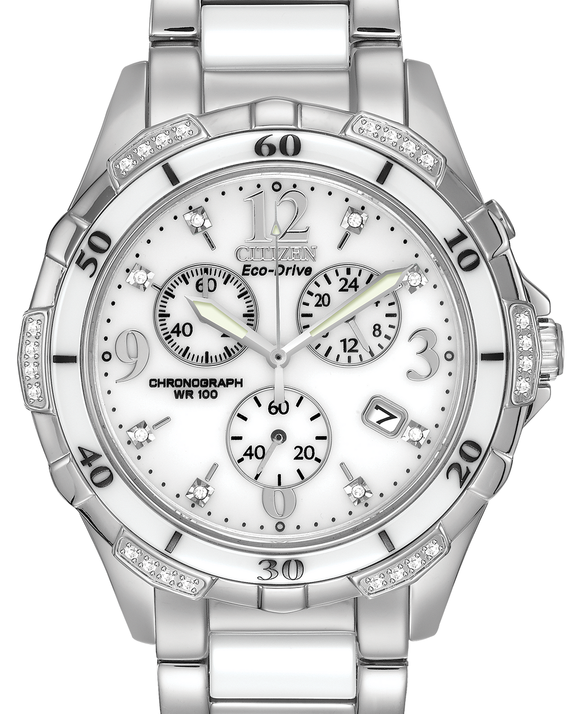 Citizen eco drive ceramic ladies clearance watch