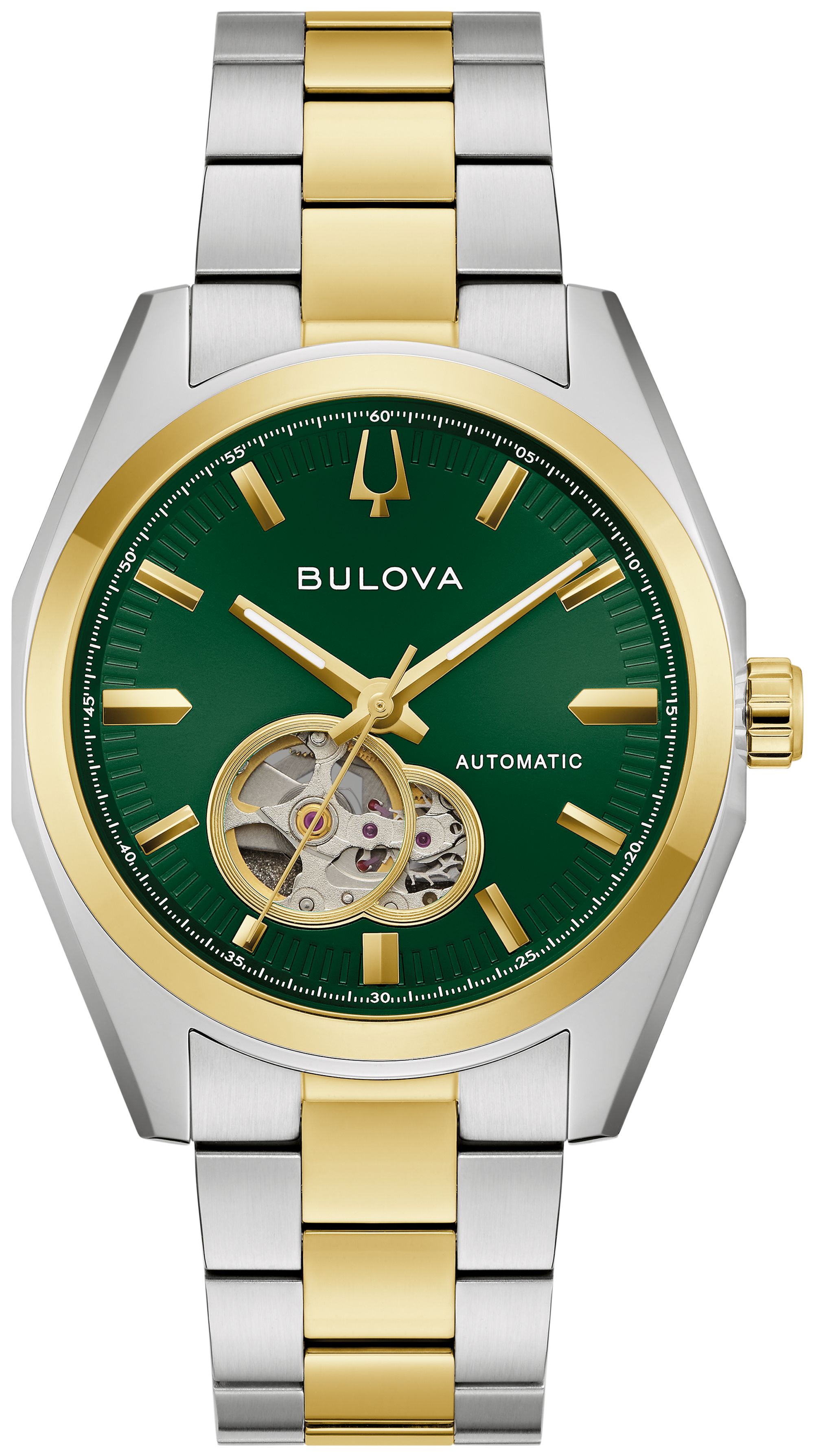 Bulova Surveyor Stainless Steel Bracelet Classic Dress Classic Men's Watch - 98A338 Gifts for Him