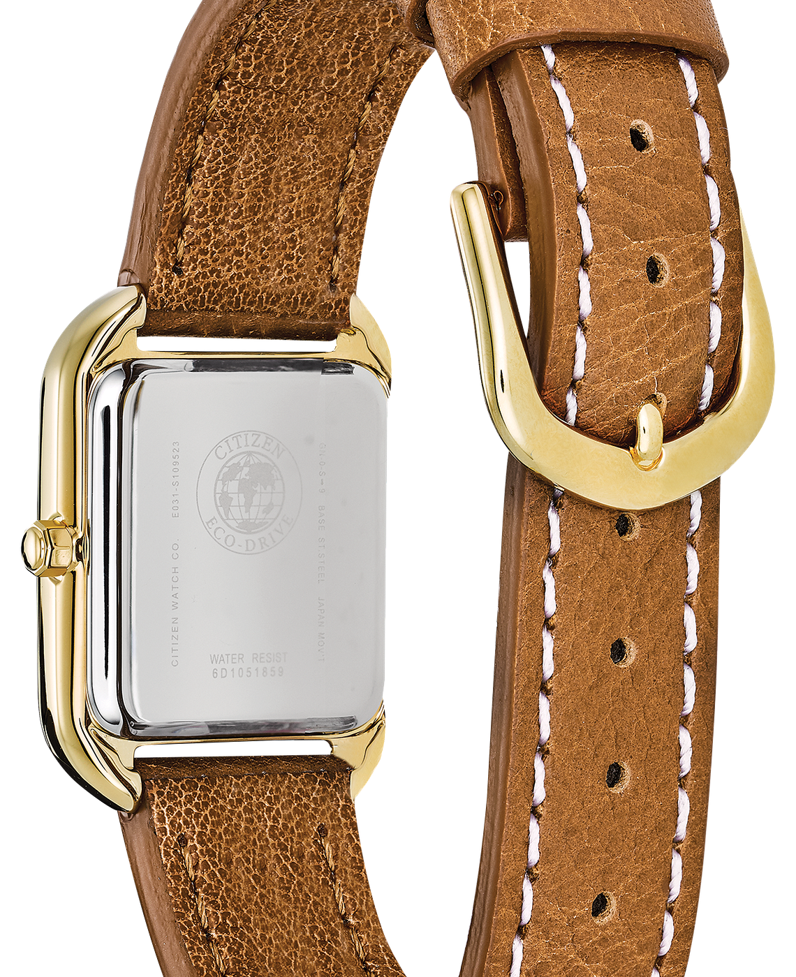 Chandler - Ladies Eco-Drive EM0492-02A Gold Tone Brown Watch | Citizen