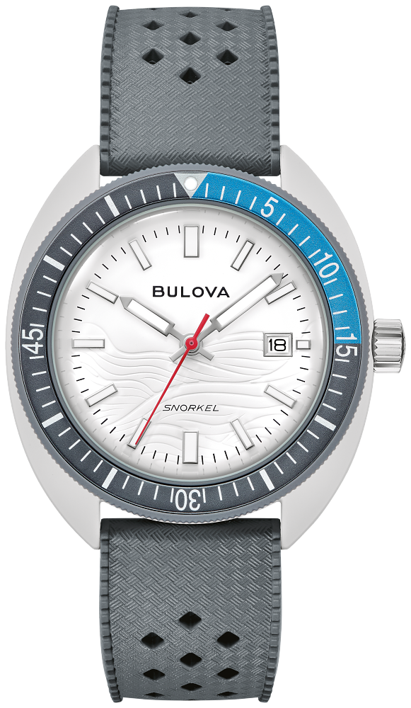 Bulova 98B449 Snorkel Great White Shark Men Watch - White