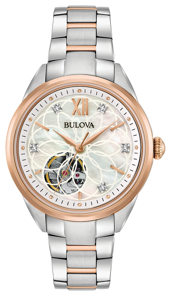 98P170 Automatic Mother of Pearl Diamond Dial Ladies Watch