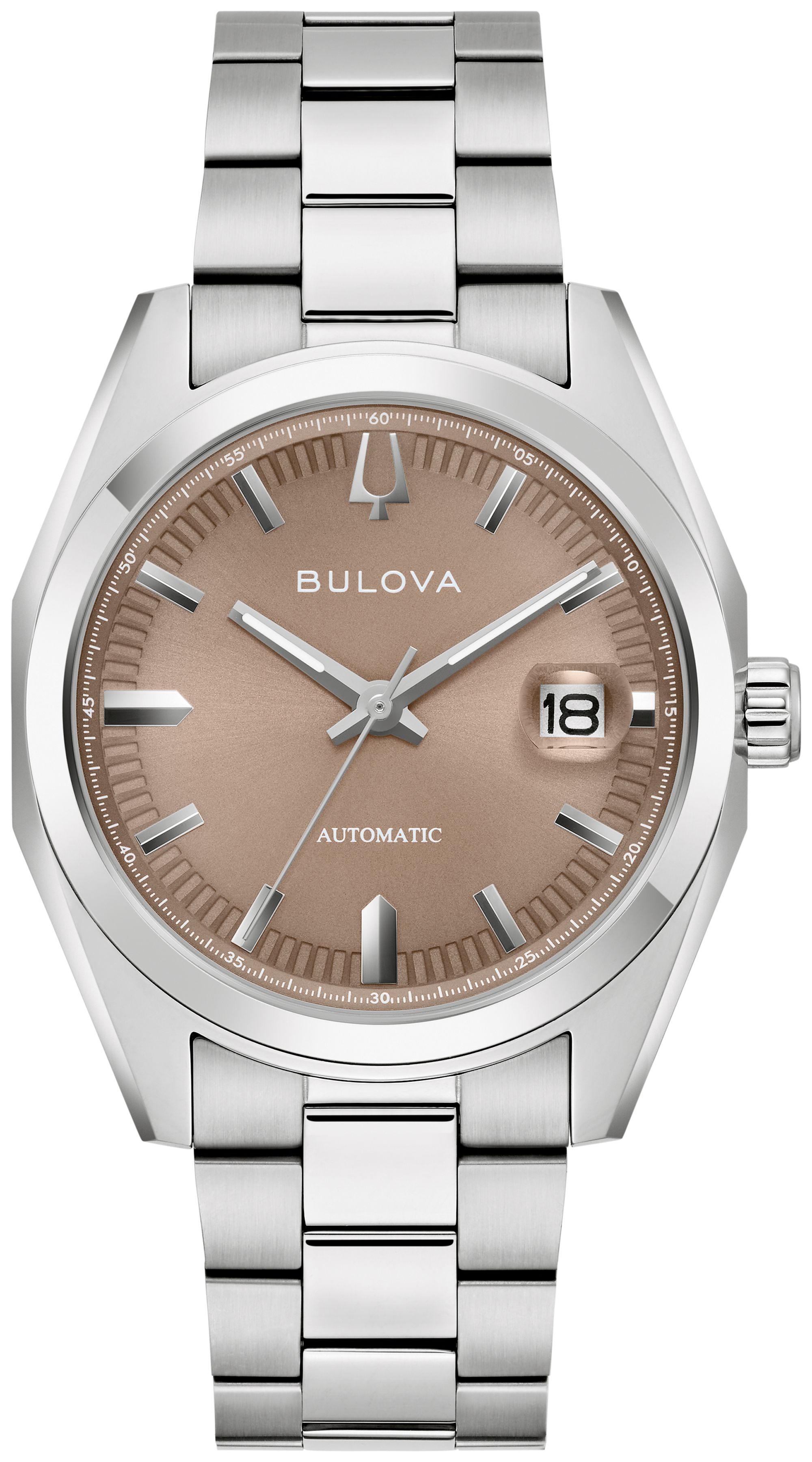 Bulova Surveyor Stainless Steel Bracelet Classic Dress Classic Men's Watch - 96B470 Gifts for Him