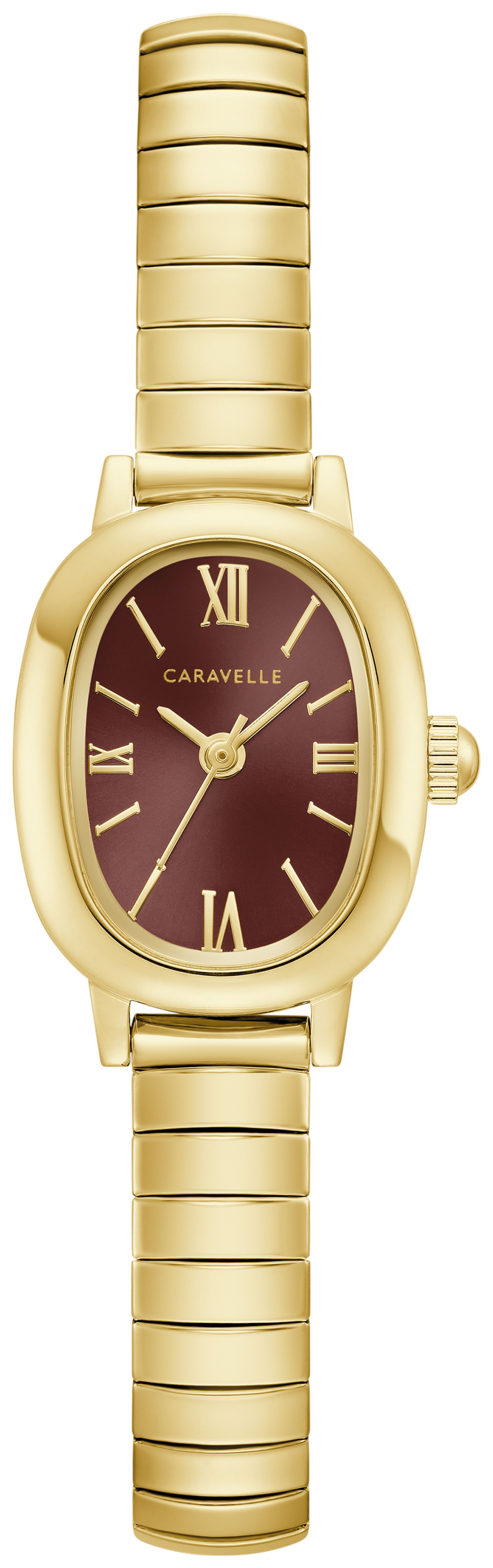 Caravelle Designed By Bulova Dress Womens Gold Tone Stainless Steel Expansion Watch 44l275, One Size, Yellow