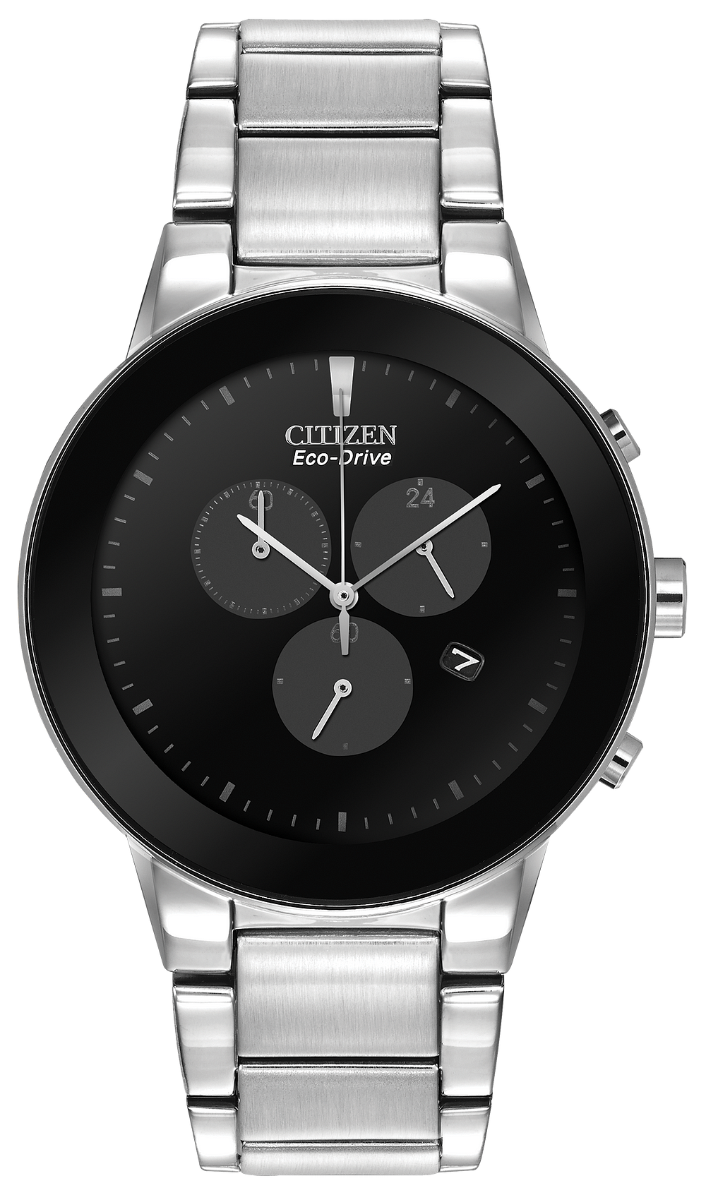 Axiom - Men's Eco-Drive Silver Chronograph Date Watch | Citizen