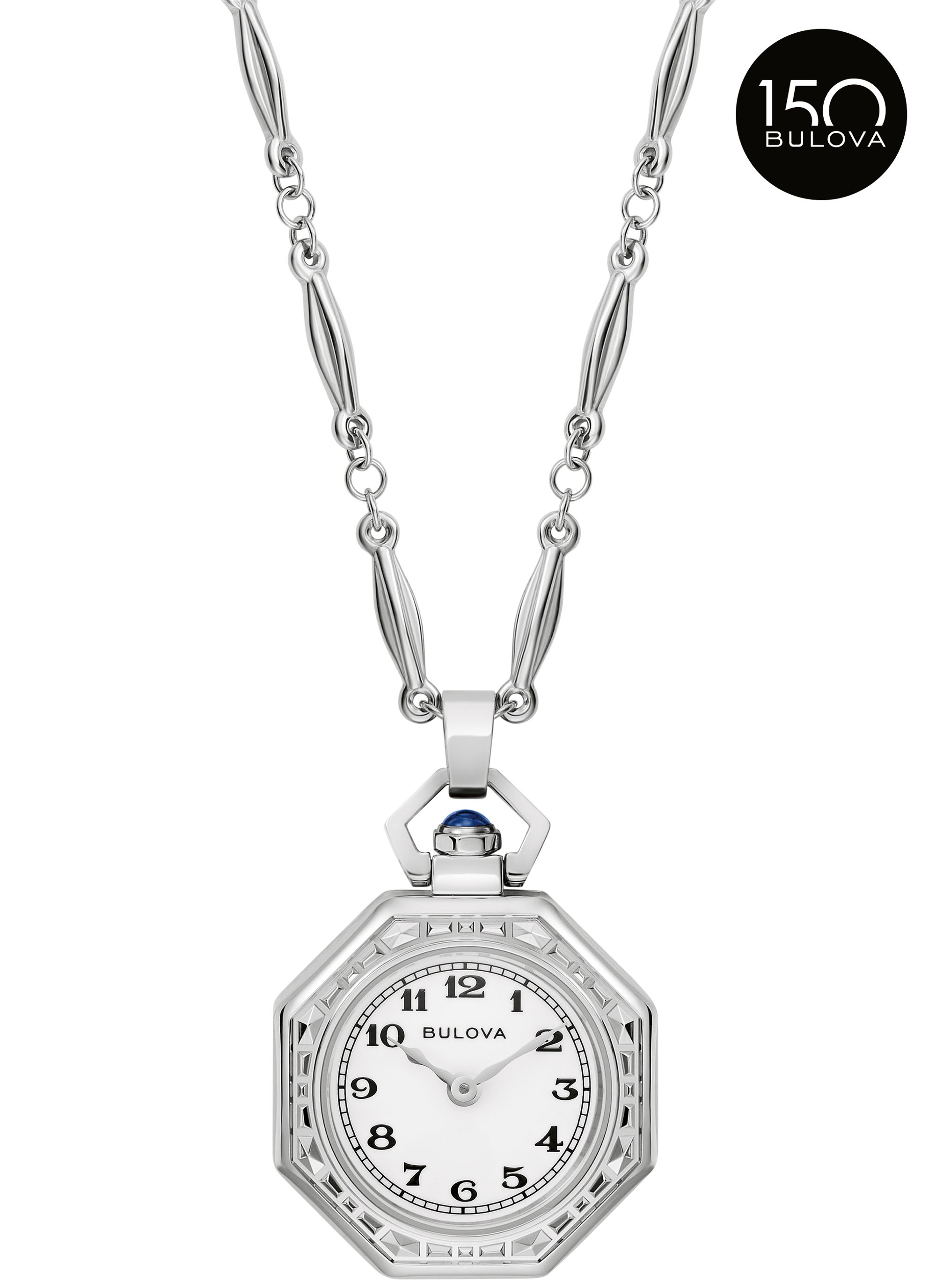 Bulova Rubaiyat Pendant Necklace Stainless Steel Chain Classic Dress Classic Women's Watch - 96L351 Gifts for Her