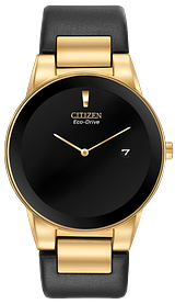 Axiom Men S Eco Drive Black Stainless Steel Watch Citizen