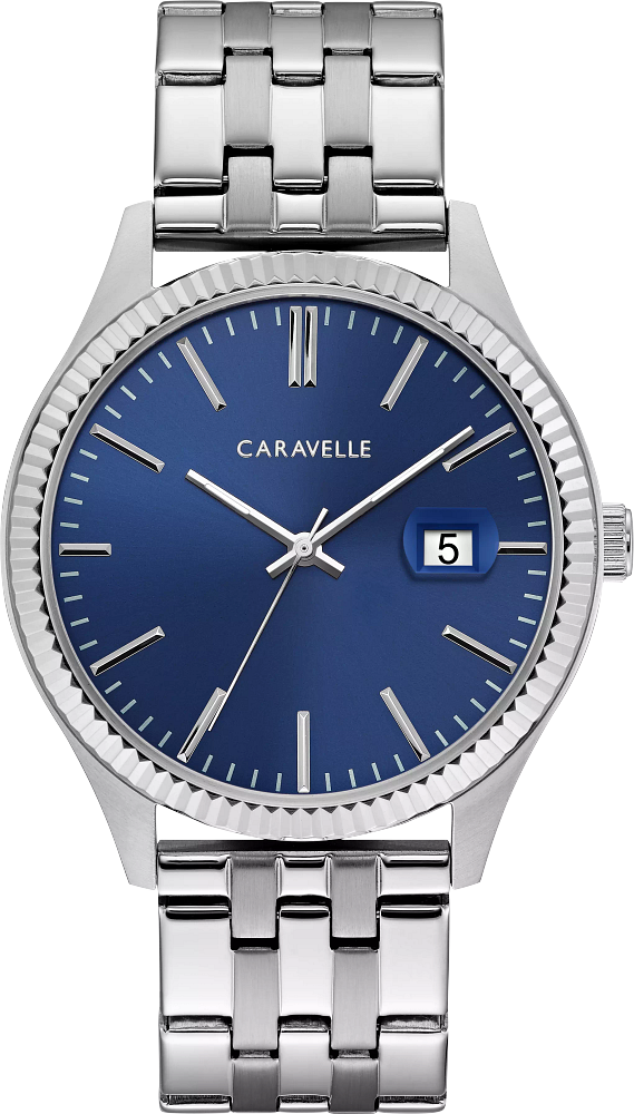Caravelle 43B151  Dress Men Watch - Dark Blue