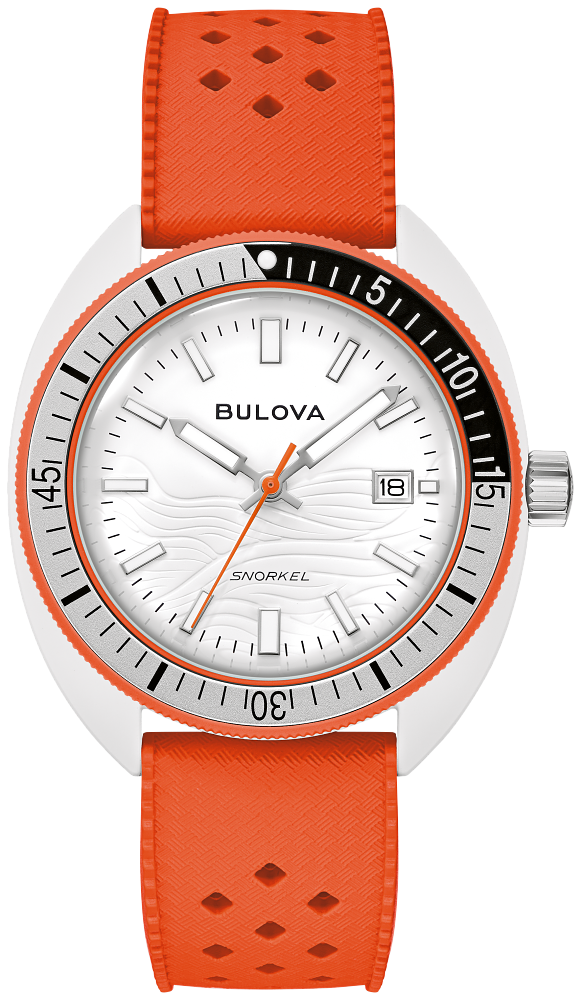 Bulova 98B448 Snorkel Clownfish Men Watch - White