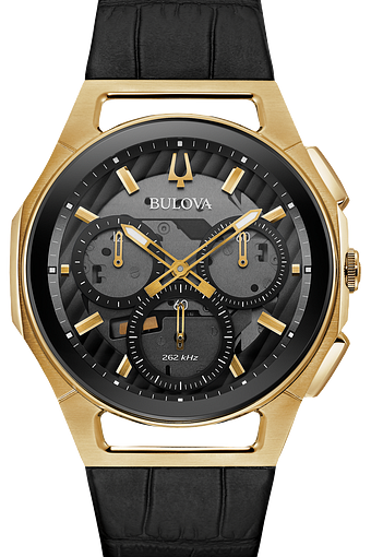 bulova curv gold watch