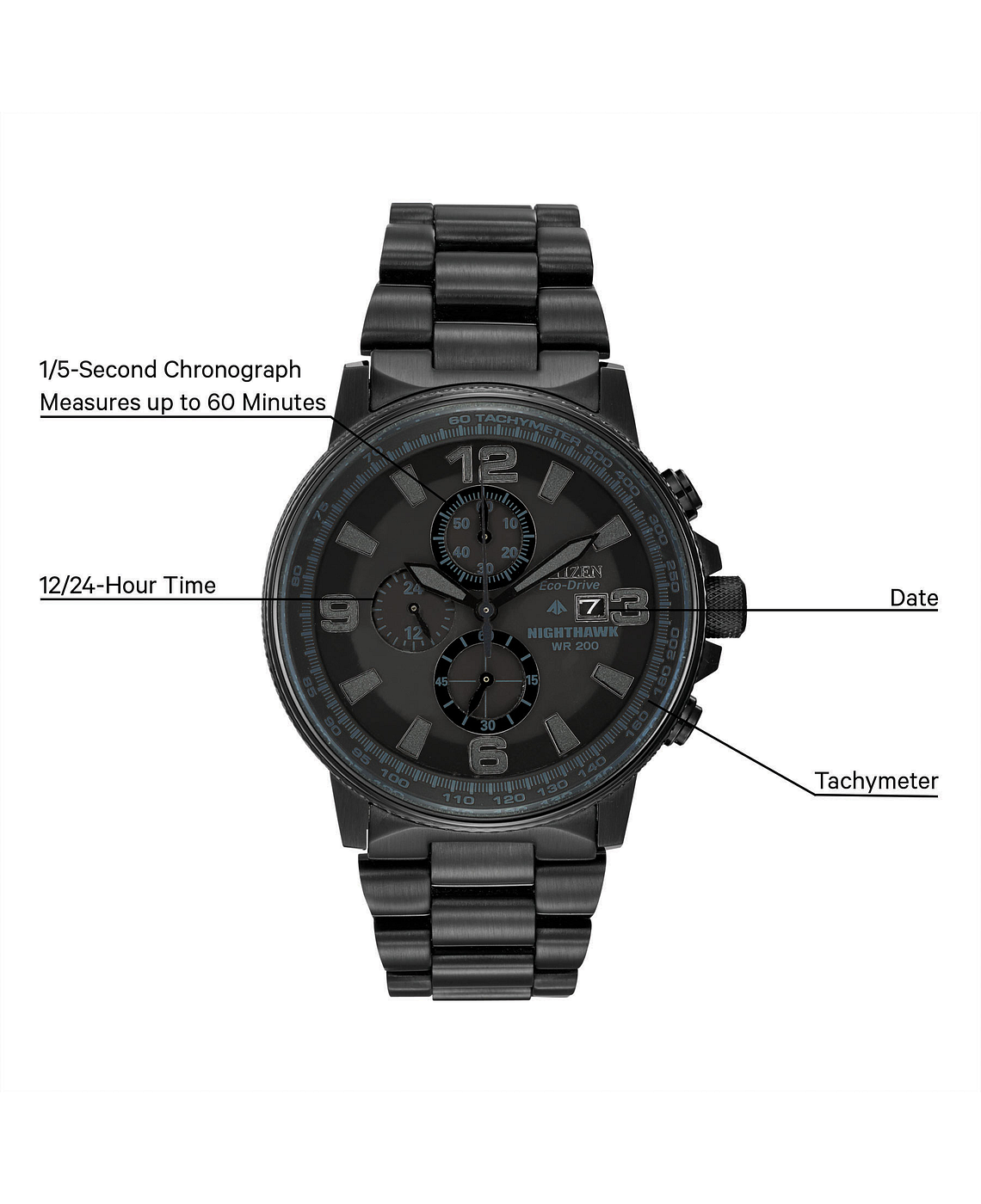Nighthawk Men S Eco Drive Ca0295 58e Chronograph Watch Citizen Nighthawk Men S Eco Drive Ca0295 58e Chronograph Watch Citizen