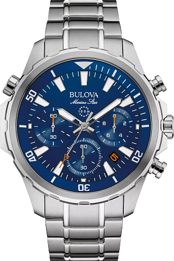 bulova blue marine star