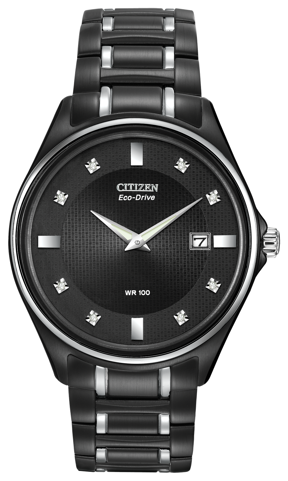 Corso - Men's Eco-Drive 8-Diamond Dial Black Watch | Citizen