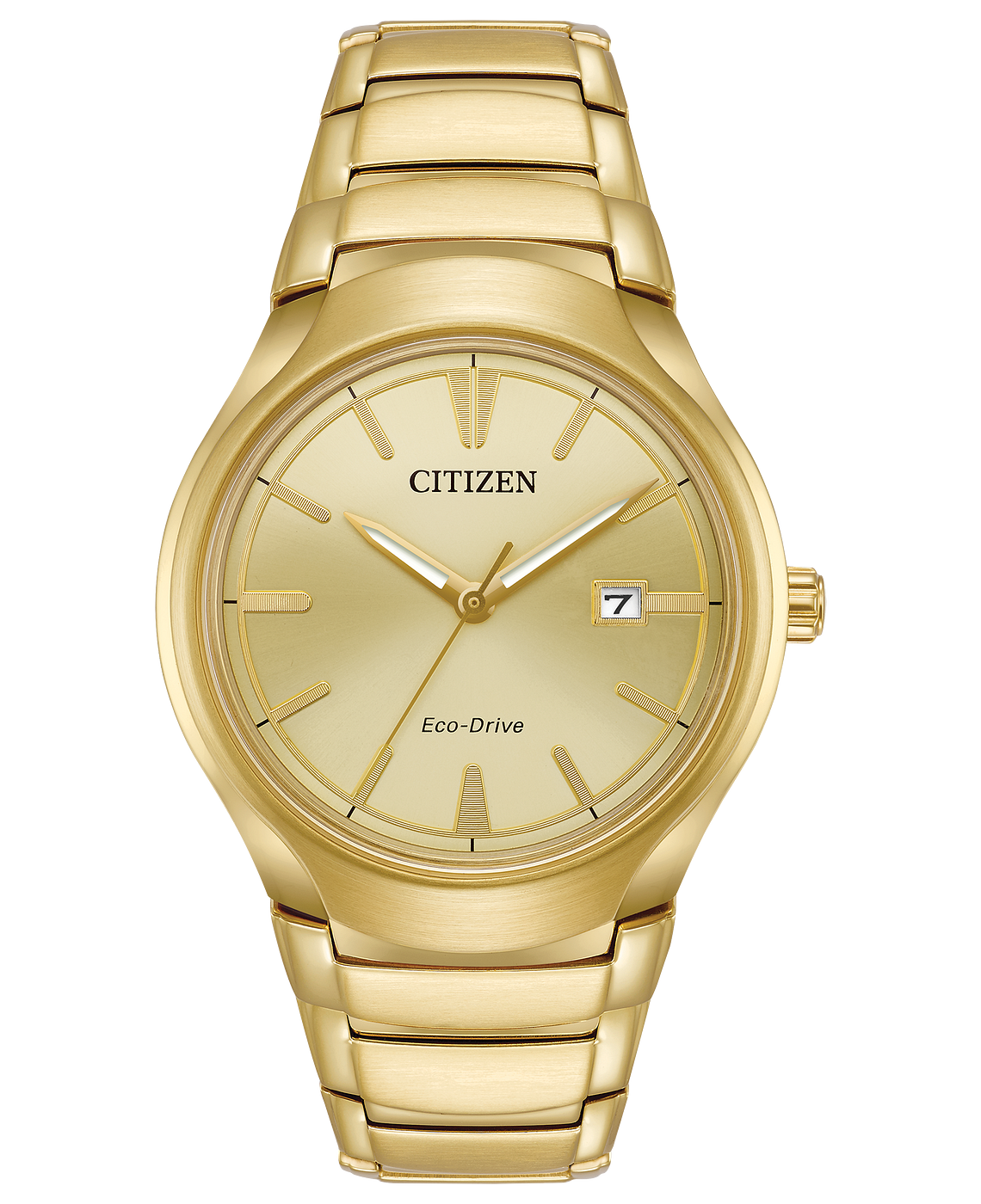 Pardigm - Men's Eco-Drive Gold Tone Champagne Dial Date Watch | Citizen