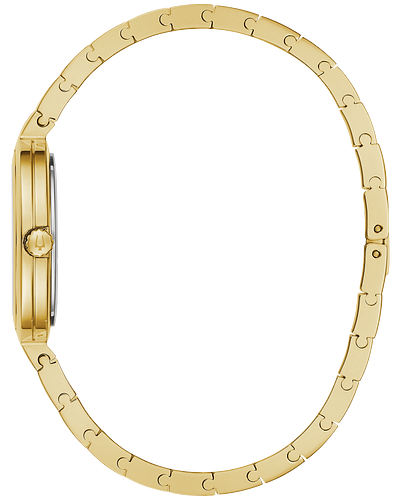 Bulova Rhapsody Women's Gold White Dial Diamond Watch | Bulova