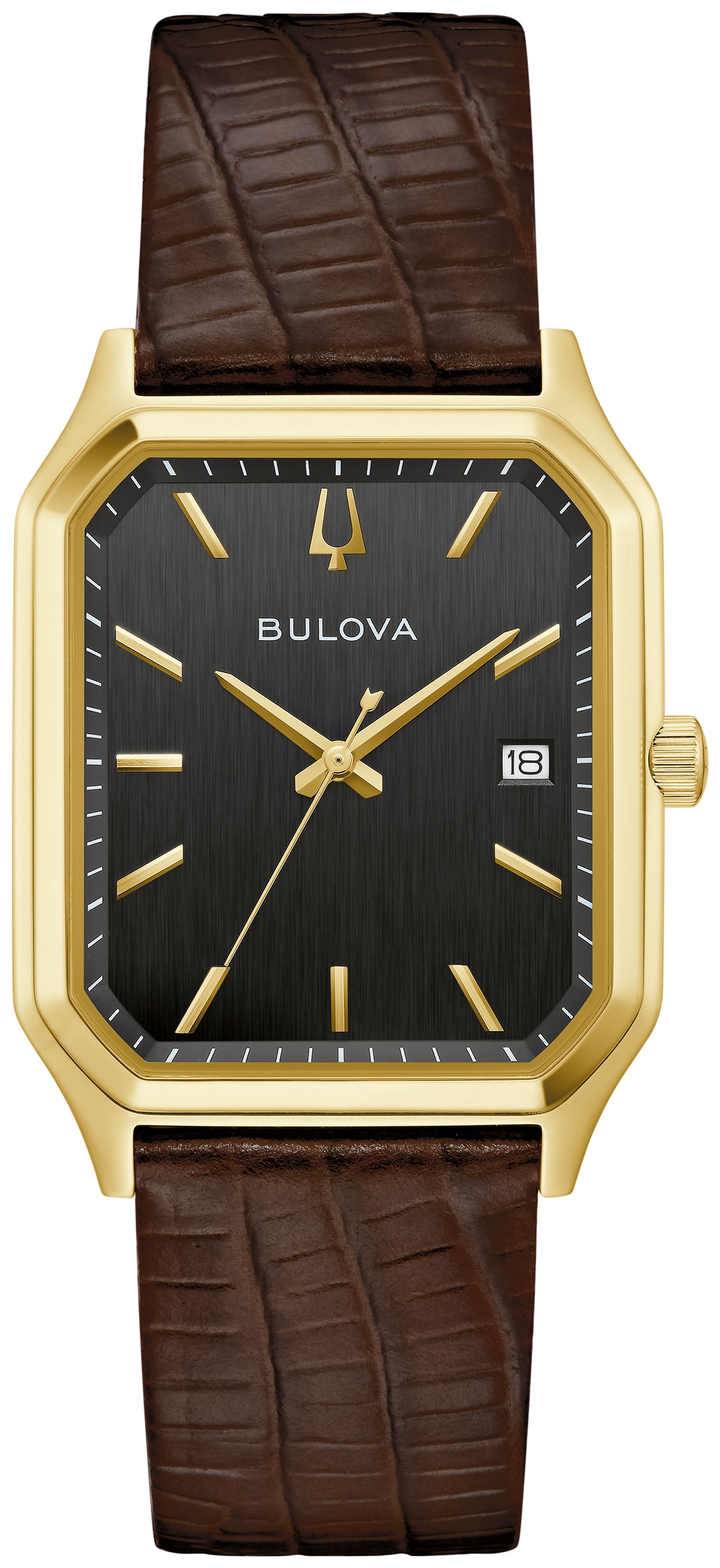 Bulova We Are All Here Leather Strap Classic Dress Classic Men's Watch - 97B235 Gifts for Him