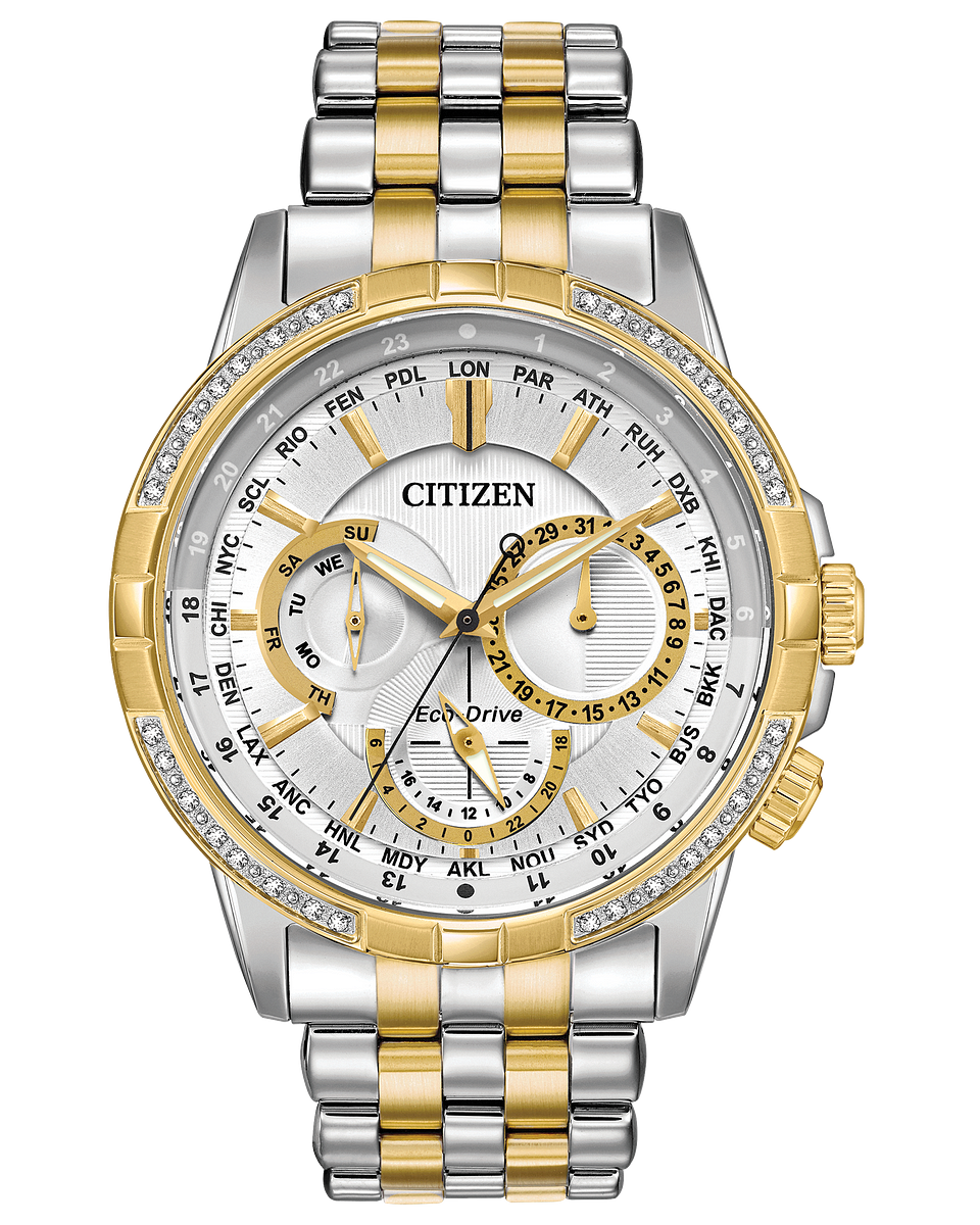 Citizen Calendrier Men's Eco-Drive Diamond Bezel Watch | Citizen Citizen Calendrier Men's Eco-Drive Diamond Bezel Watch | Citizen