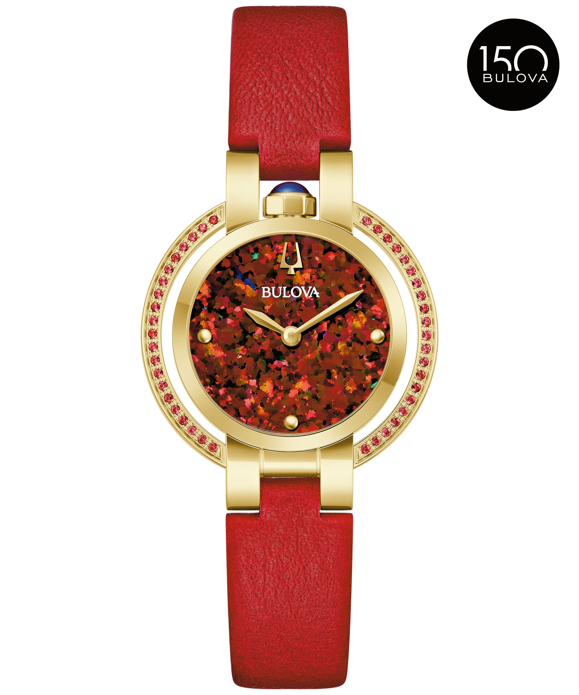 Bulova Rubaiyat Autumn Leather Strap Classic Dress Classic Women's Watch - 97R105 Gifts for Her