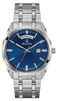 bulova tfx men's blue dial sport bracelet watch