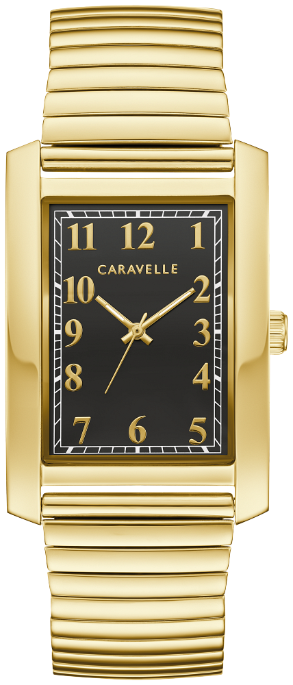 Caravelle 44A122 Dress Expansion Band Men Watch - Black