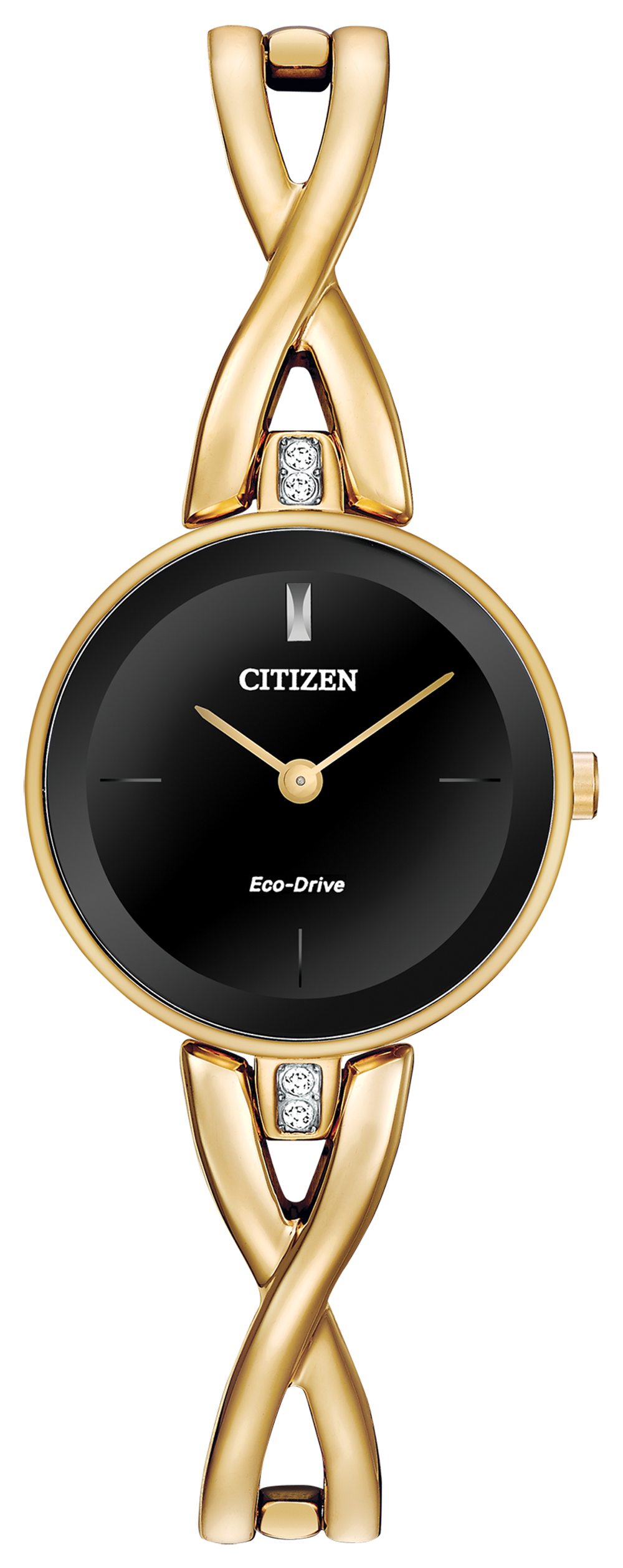 Axiom - Ladies Eco-Drive EX1422-54E Gold Tone Strap Watch | Citizen