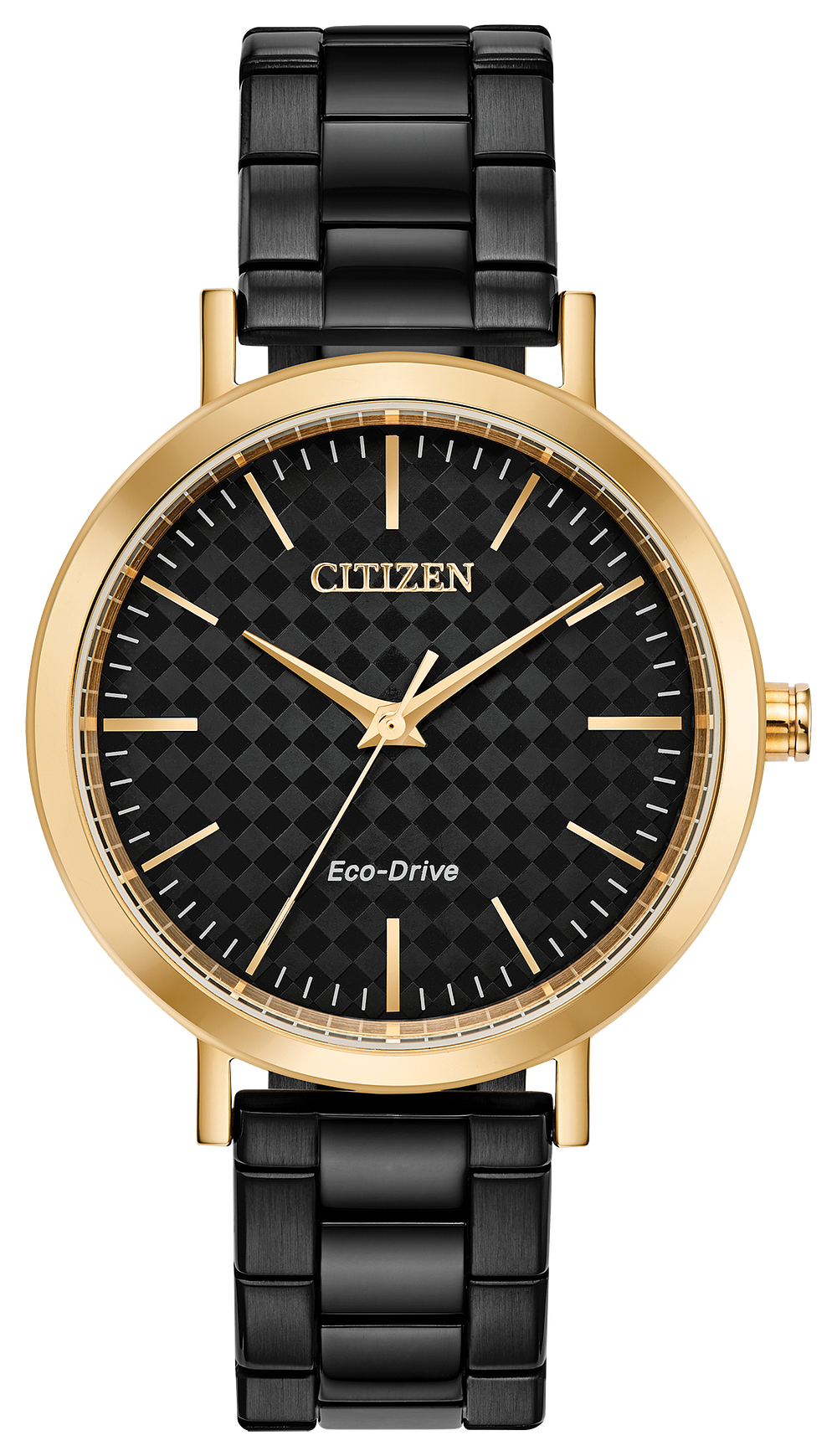 Citizen LTR Eco-Drive Rose Gold Black Dial Stainless Steel Watch | Citizen