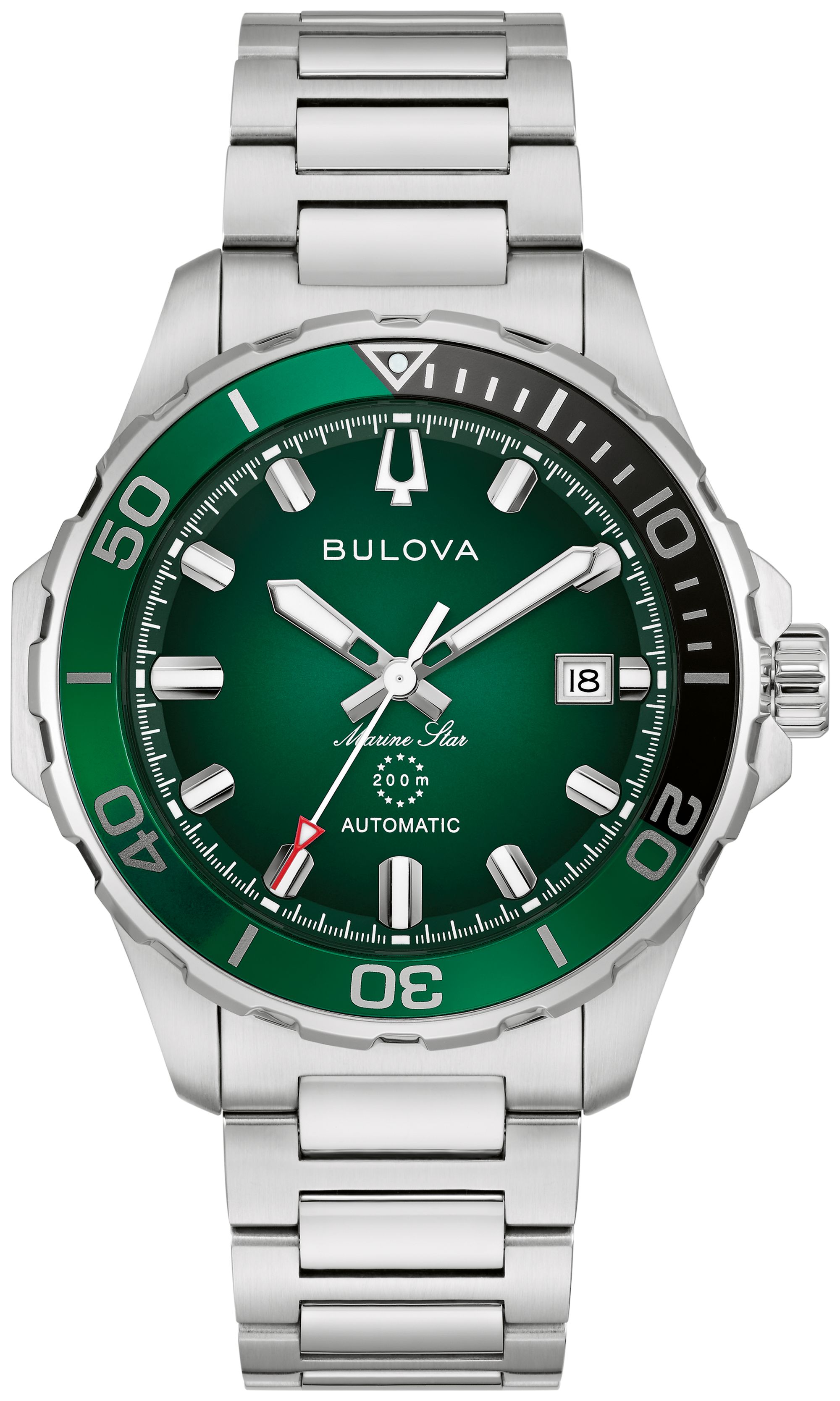Bulova Marine Star Stainless Steel Bracelet Performance Men's Watch - 98B471 Gifts for Him