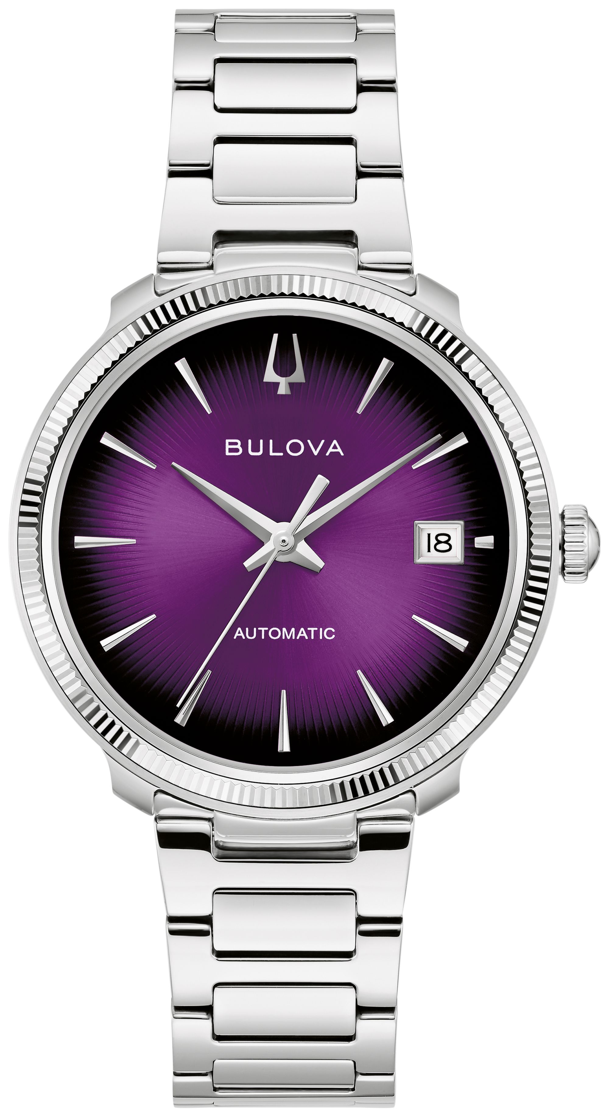 Bulova Disco By Bulova Mens Automatic Silver Tone Stainless Steel Bracelet Watch 96b485, One Size, White