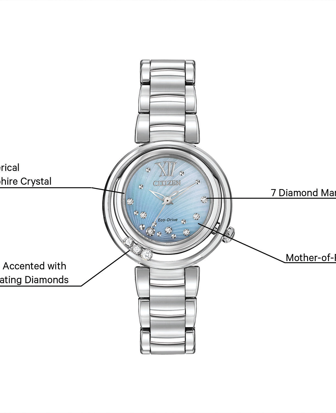 citizen floating diamond watch