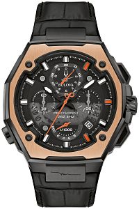 Men's Series X Marc Anthony Chronograph Black Leather Strap, Black Dial