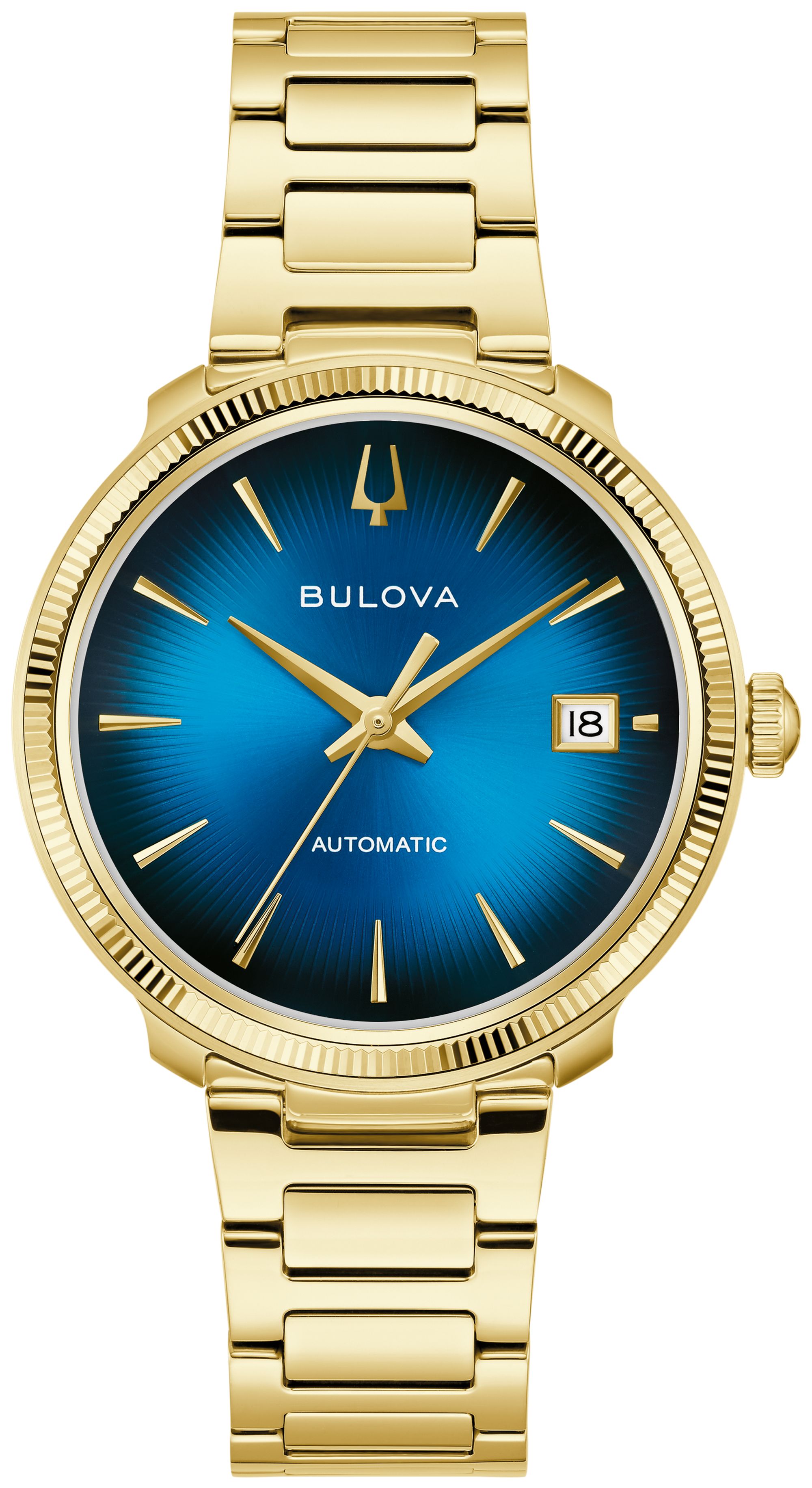 Bulova Disco By Bulova Mens Automatic Gold Tone Stainless Steel Bracelet Watch 97b247, One Size, Yellow