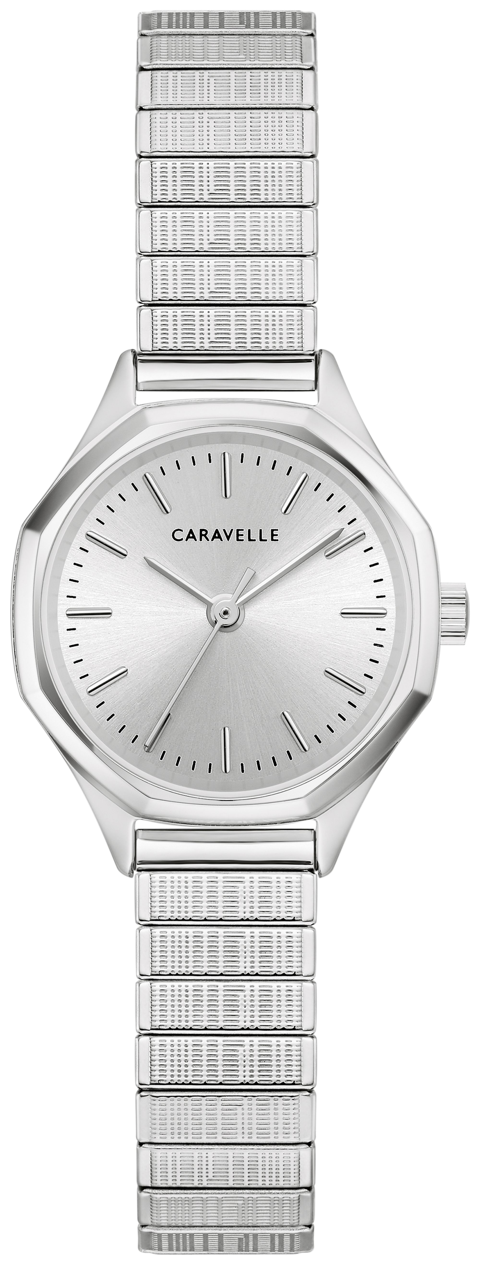 Caravelle Designed By Bulova Womens Silver Tone Stainless Steel Bracelet Watch 43l226, One Size, White