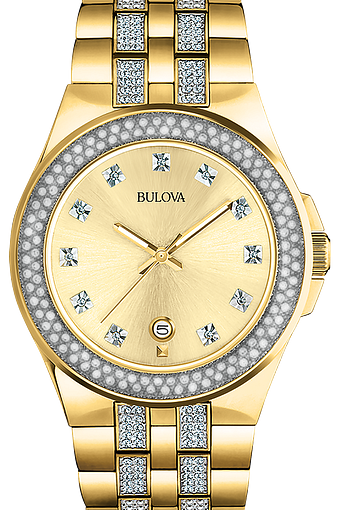 bulova diamond mens watch