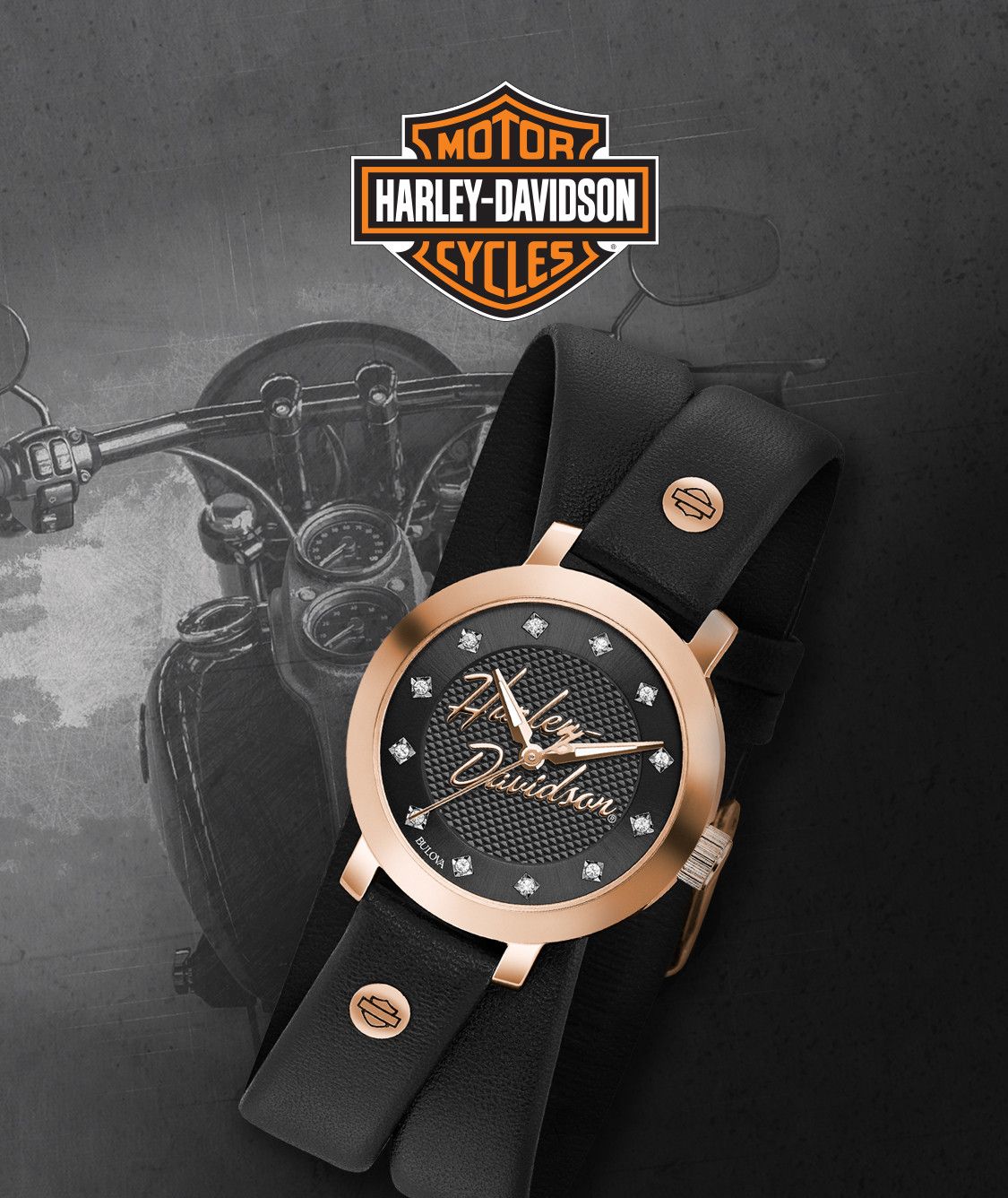 Women S Harley Davidson Watches Motorcycle Chic Watches Bulova