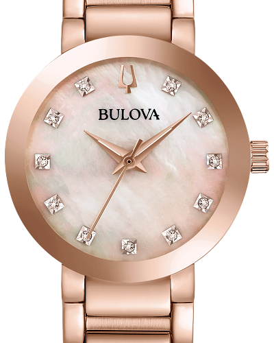 bulova women's watch rose gold