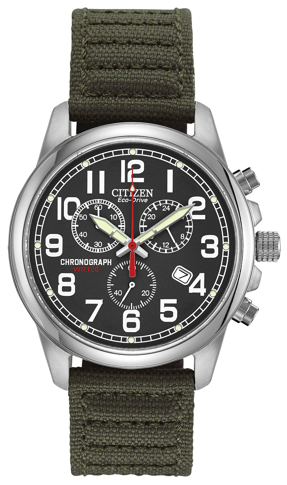 Chandler Men's EcoDrive AT020005E Green Strap Watch Citizen